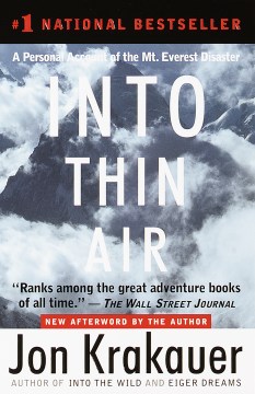 Cover of Into Thin Air: A Personal Account of the Mt. Everest Disaster