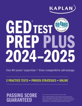 Cover of GED test prep plus 2024-2025.