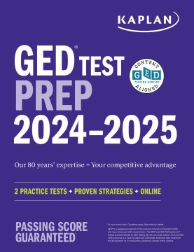Cover of GED test prep 2024-2025.