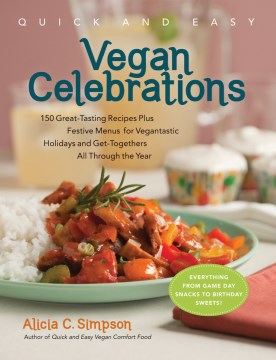 Celebraciones veganas rápidas y fáciles, portada del libro